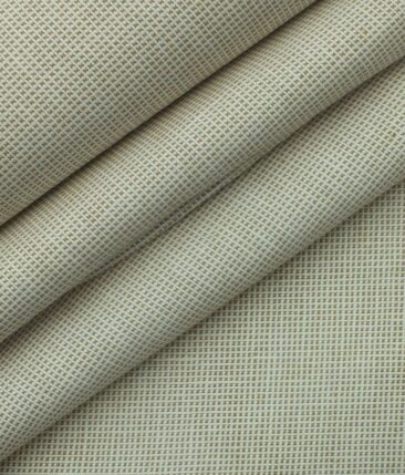 Bombay Rayon Men's Beige 100% Cotton Structured Shirt Fabric (1.60 M)