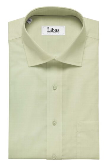 Bombay Rayon Men's Cream 100% Cotton Self Design Chambray Weave Shirt Fabric (1.60 M)