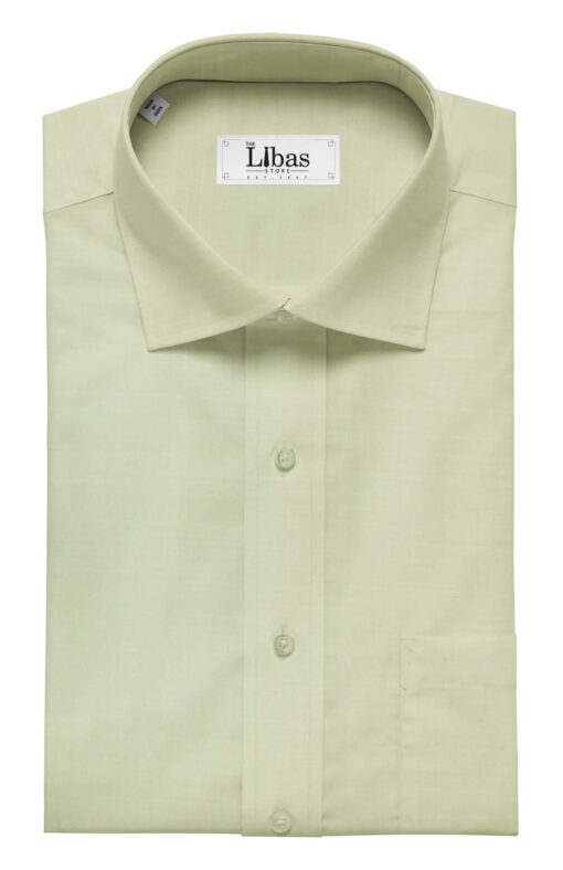 Bombay Rayon Men's Cream 100% Cotton Self Design Chambray Weave Shirt Fabric (1.60 M)