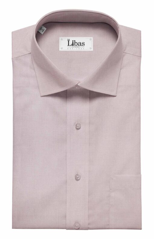 Bombay Rayon Men's Pink 100% Cotton Structured Shirt Fabric (1.60 M)
