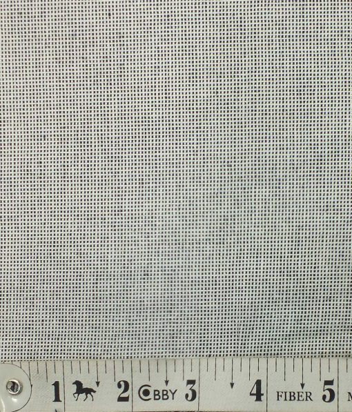 Bombay Rayon Men's 100% Cotton White & Black Structured Shirt Fabric (1.60 M)
