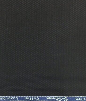 Cadini by Siyaram's Winish Black 100% Supima Cotton Trouser Fabric (Unstitched - 1.30 Mtr)