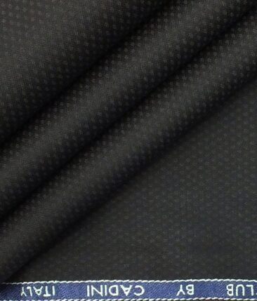 Cadini by Siyaram's Winish Black 100% Supima Cotton Trouser Fabric (Unstitched - 1.30 Mtr)