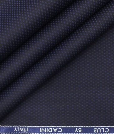 Cadini by Siyaram's Dark Royal Blue 100% Supima Cotton Trouser Fabric (Unstitched - 1.30 Mtr)