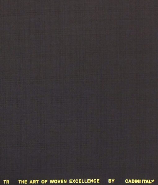 Cadini by Siyaram's Dark Wine Self Checks Premium Three Piece Suit Fabric (Unstitched - 3.75 Mtr)