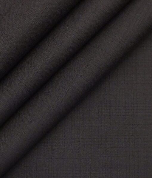 Cadini by Siyaram's Dark Wine Self Checks Premium Three Piece Suit Fabric (Unstitched - 3.75 Mtr)
