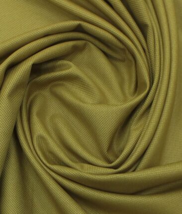 Don & Julio (D&J) Mustard Yellow Structured Terry Rayon Three Piece Suit Fabric (Unstitched - 3.75 Mtr) - Image 2