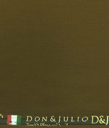 Fashion Flair Hazelnut Brown Structured Terry Rayon Premium Three Piece Suit Fabric (Unstitched - 3.75 Mtr)