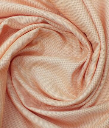 Fabio Rossini Men's Peach 100% Premium Cotton Structured Shirt Fabric (1.60 M)