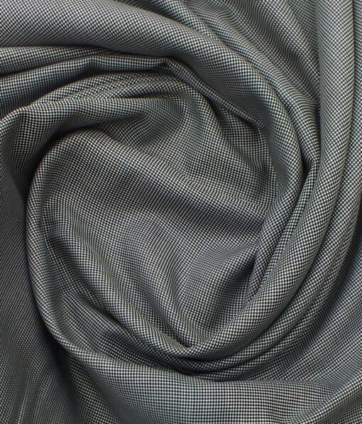 Fabio Rossini Men's White & Black 100% Premium Cotton Structured Shirt Fabric (1.60 M)
