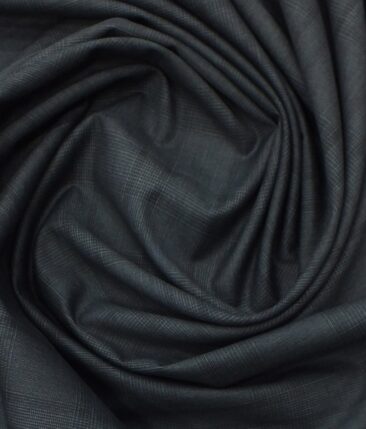 Italian Channel Dark Grey Self Checks Terry Rayon Premium Three Piece Suit Fabric (Unstitched - 3.75 Mtr)