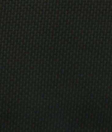 Mark & Peanni Black Thread Weave Structure Terry Rayon Premium Three Piece Suit Fabric (Unstitched - 3.75 Mtr)