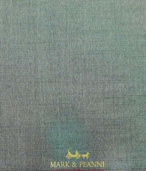 Mark & Peanni Silver Grey Structured Very Shiny Terry Rayon Premium Three Piece Suit Fabric (Unstitched - 3.75 Mtr)
