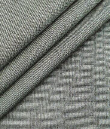 Mark & Peanni Silver Grey Structured Very Shiny Terry Rayon Premium Three Piece Suit Fabric (Unstitched - 3.75 Mtr)