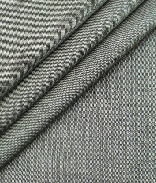 Mark & Peanni Silver Grey Structured Very Shiny Terry Rayon Premium Three Piece Suit Fabric (Unstitched - 3.75 Mtr)