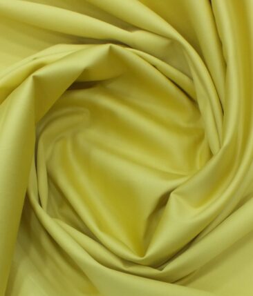 Nemesis Men's Blonde Yellow 100% Egyptian Giza Cotton Satin Weave Shirt Fabric (1.60 M)