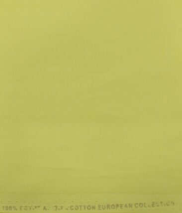 Nemesis Men's Blonde Yellow 100% Egyptian Giza Cotton Satin Weave Shirt Fabric (1.60 M)