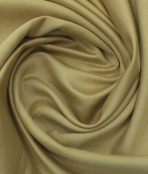 Solino Beige 50% Cotton 50% Linen Self Trouser Fabric (Unstitched - 1.30 Mtr)