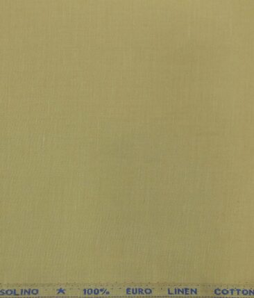 Solino Beige 50% Cotton 50% Linen Self Trouser Fabric (Unstitched - 1.30 Mtr)