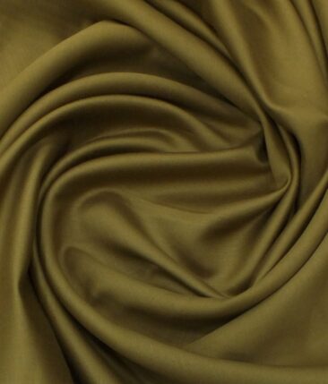 Solino Dark Khakhi Brown 50% Cotton 50% Linen Self Trouser Fabric (Unstitched - 1.30 Mtr)