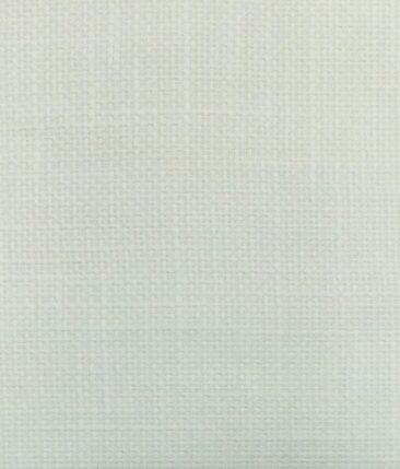 True Value White 100% Cotton Jute Weave Trouser Fabric (Unstitched - 1.30 Mtr) - Image 3