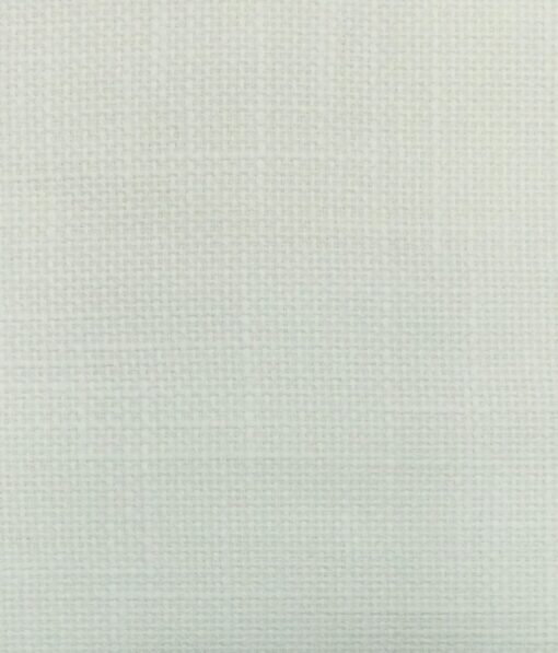 True Value White 100% Cotton Jute Weave Trouser Fabric (Unstitched - 1.30 Mtr) - Image 3