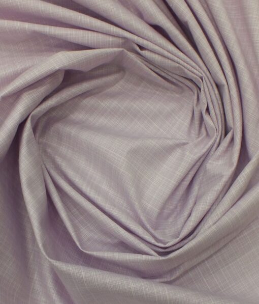 Exquisite Pink Self Design Cotton Blend Shirt Fabric (2.40 M)