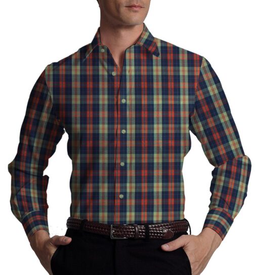 Exquisite Multi Color Burberry Check Cotton Blend Shirt Fabric (2.40 M)