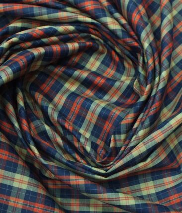 Exquisite Multi Color Burberry Check Cotton Blend Shirt Fabric (2.40 M)