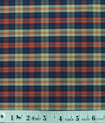 Exquisite Multi Color Burberry Check Cotton Blend Shirt Fabric (2.40 M)