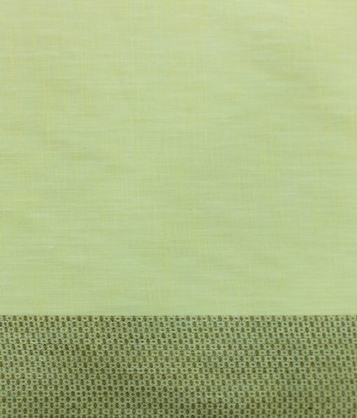 Exquisite Khadi Look Light Lemon Yellow Cotton Blend Designer Shirt Fabric (2.40 M)