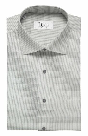 Raymond Blackish Grey Self Design Trouser Fabric With Nemesis White Structured Shirt Fabric (Unstitched)