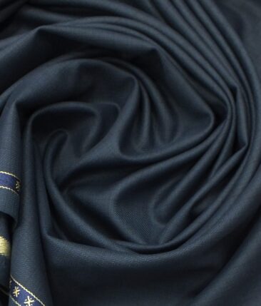Raymond Mens Aegean Blue Self Checks Poly Viscose Trouser Fabric or 3 Piece Suit Fabric (Unstitched  1.25 Mtr)