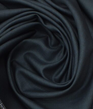 Raymond Mens Dark Blue Self Design Poly Viscose Trouser Fabric or 3 Piece Suit Fabric (Unstitched  1.25 Mtr)