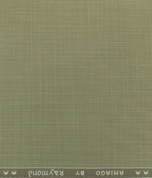 Raymond Mens Oat Beige Self Design Poly Viscose Trouser Fabric or 3 Piece Suit Fabric (Unstitched  1.25 Mtr)