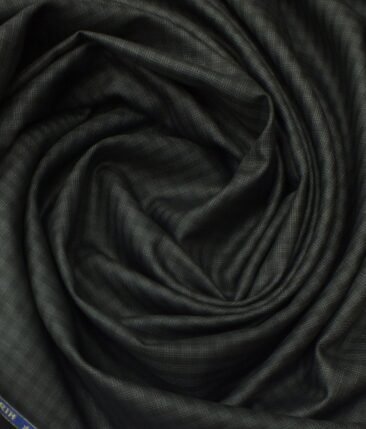 Reid & Taylor Mens Blackish Grey Self Checks Poly Viscose Trouser Fabric or 3 Piece Suit Fabric (Unstitched  1.25 Mtr)