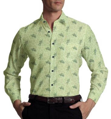 Reid & Taylor Blackish Sea Green Checks Trouser Fabric With Exquisite Light Yellow Printed Shirt Fabric (Unstitched)