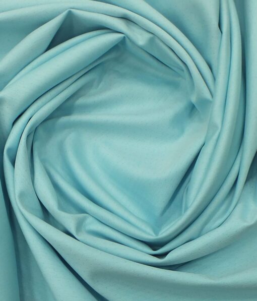 Arvind Arctic Blue 100% Premium Cotton Self Dotted Structured Shirt Fabric (1.60 M)