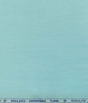 Arvind Arctic Blue 100% Premium Cotton Self Dotted Structured Shirt Fabric (1.60 M)