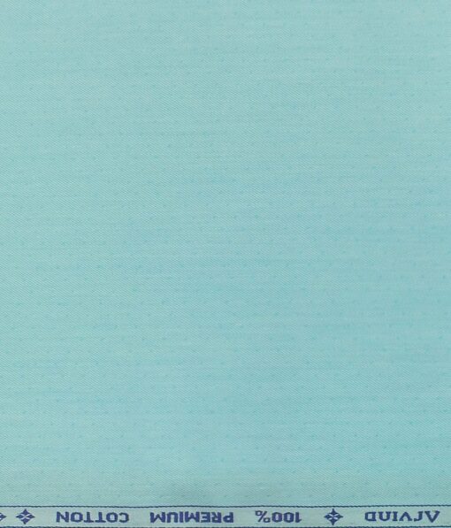 Arvind Arctic Blue 100% Premium Cotton Self Dotted Structured Shirt Fabric (1.60 M)