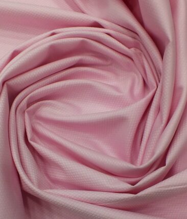 Arvind Baby Pink 100% Premium Cotton Dobby Structured Shirt Fabric (1.60 M)