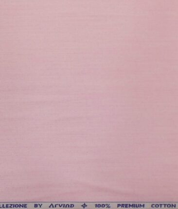 Arvind Baby Pink 100% Premium Cotton Self Dotted Structured Shirt Fabric (1.60 M)