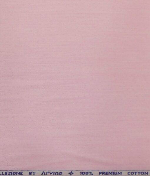 Arvind Baby Pink 100% Premium Cotton Self Dotted Structured Shirt Fabric (1.60 M)