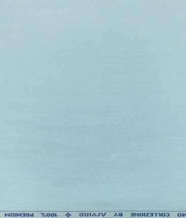 Arvind Cerulean Blue 100% Premium Cotton Self Dotted Structured Shirt Fabric (1.60 M)