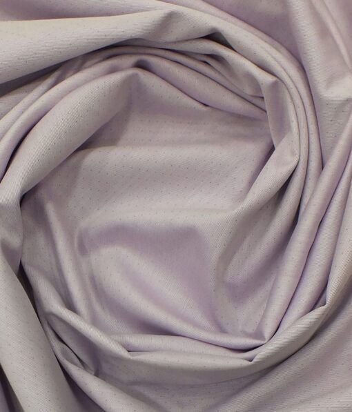 Arvind Lavender 100% Premium Cotton Self Dotted Structured Shirt Fabric (1.60 M)