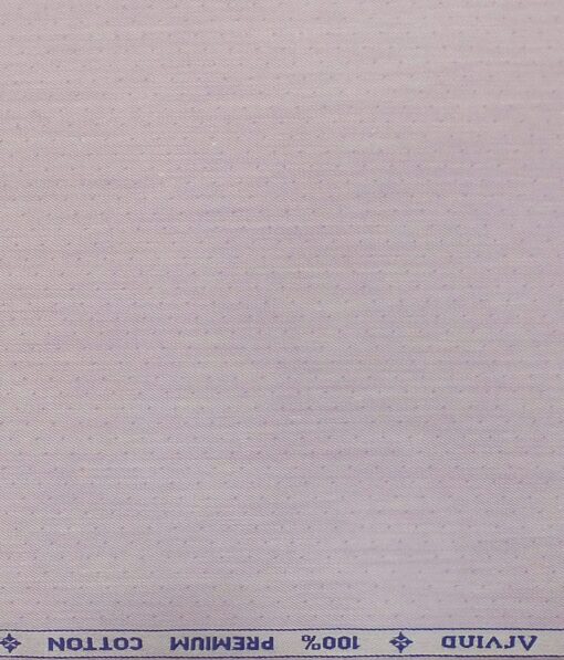 Arvind Lavender 100% Premium Cotton Self Dotted Structured Shirt Fabric (1.60 M)