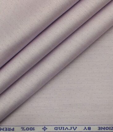 Arvind Lavender 100% Premium Cotton Self Dotted Structured Shirt Fabric (1.60 M)