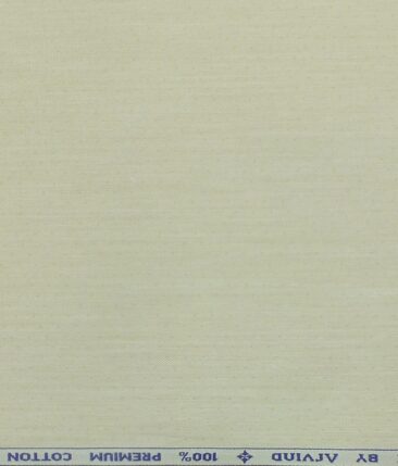 Arvind Light Beige 100% Premium Cotton Self Dotted Structured Shirt Fabric (1.60 M)