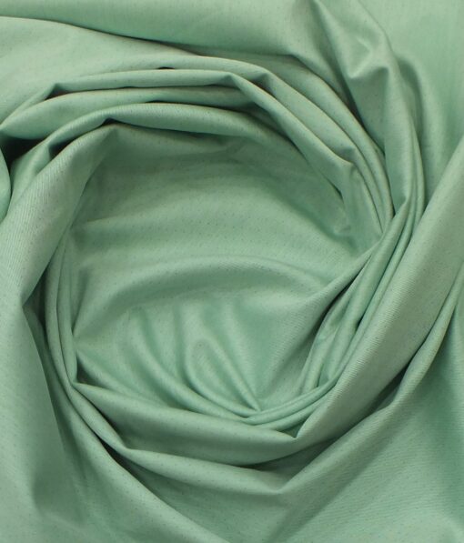 Arvind Light Fern Green 100% Premium Cotton Self Dotted Structured Shirt Fabric (1.60 M)