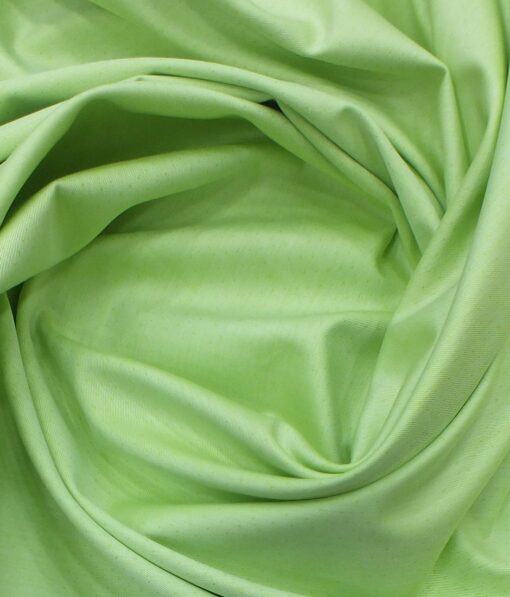 Arvind Lime Green 100% Premium Cotton Self Dotted Structured Shirt Fabric (1.60 M)